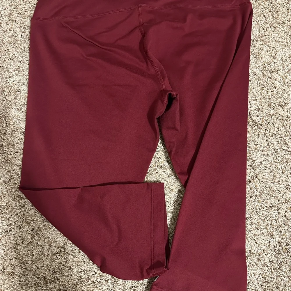 NOBULL Deep Red High Rise Matte Leggings - Picture 2 of 3